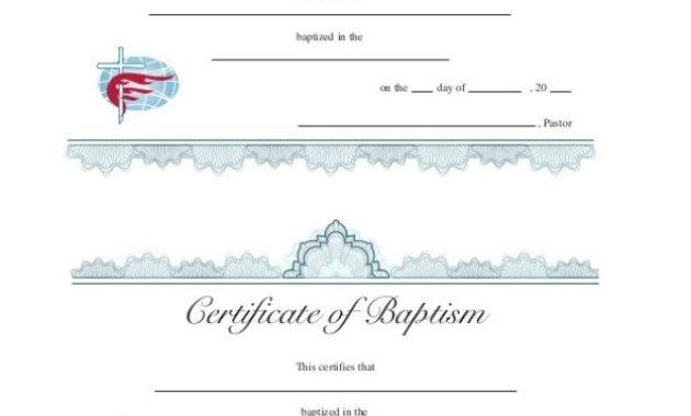 12+ Baptism Certificate Templates | Free Word &amp; Pdf Samples Within Fascinating Baptism Certificate Template Word