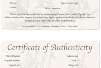 12+ Certificate Of Authenticity Templates Word Excel Samples Inside Authenticity Certificate Templates Free