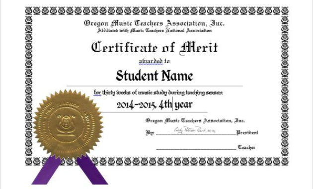 12+ Merit Certificate Template | Certificate Templates With Regard To Free Music Certificate Template For Word Free 12 Ideas