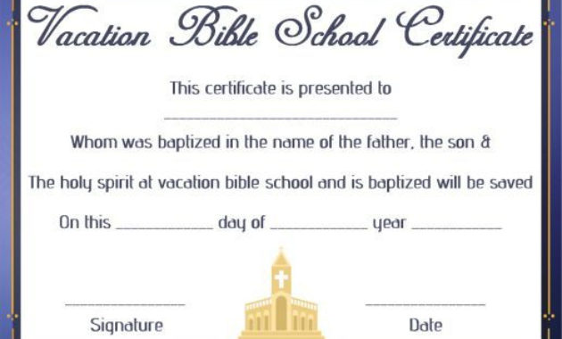 12+ Vbs Certificate Templates For Students Of Bible School Throughout Amazing Vbs Certificate Template