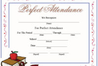 13 Free Sample Perfect Attendance Certificate Templates With Perfect Attendance Certificate Template Editable
