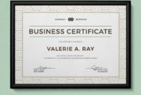 14+ Business Certificate Templates Illustrator, Ms Word With Fascinating Indesign Certificate Template