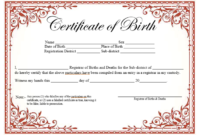 14 Free Birth Certificate Templates In Ms Word &amp;amp; Pdf With Regard To Free Birth Certificate Template For Microsoft Word