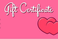 14 Free Valentine Gift Certificate Templates Templates Bash Inside Free Valentine Gift Certificate Template