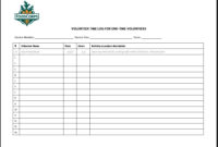 15 Free Volunteer Log Sheet Templates Templates Bash Inside Volunteer Hours Log Sheet Template