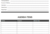 15 Meeting Agenda Templates Excel Pdf Formats For Church Business Meeting Agenda Template