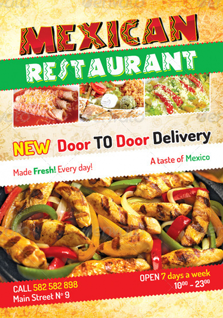 19+ Mexican Restaurant Menu And Flyer Templates Psd Regarding Mexican Menu Template Free Download