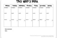 2 Week Printable Calendar Free Blank Calendar Printing Intended For Menu Chart Template