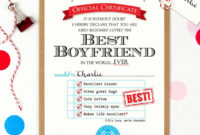 20 Best Boyfriend Award Certificate ™ In 2020 (With Images Throughout Free Best Girlfriend Certificate Template