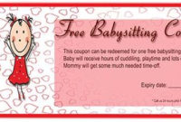 20 Free Babysitting Coupon Templates To Skyrocket Your Pertaining To New 7 Babysitting Gift Certificate Template Ideas