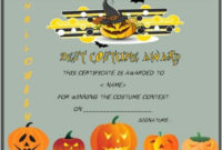 20 Halloween Costume Certificate Template ™ In 2020 Pertaining To Simple Halloween Costume Certificate