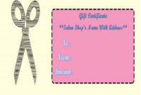 21+ Printable Salon Gift Certificate Templates To Attract For Awesome Free Printable Beauty Salon Gift Certificate Templates