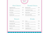 22+ Free Menu Templates Pdf, Doc, Excel, Psd | Free Within Baby Shower Menu Template