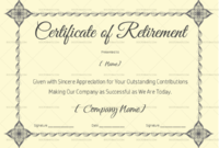 22+ Retirement Certificate Templates In Word And Pdf Throughout Awesome Retirement Certificate Templates