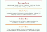 25+ Sample Restaurant Menu Templates In Pdf | Ms Word Intended For Sample Menu Design Templates