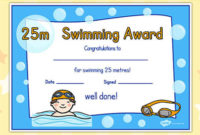 25M Swimming Certificate (Teacher Made) With Swimming Certificate Templates Free