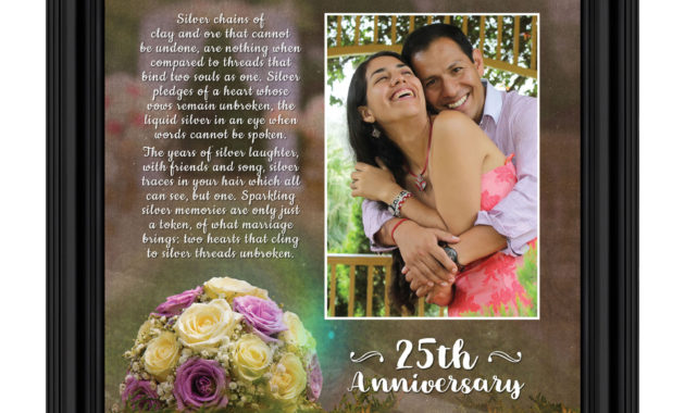 25Th Wedding Anniversary Gifts For Couples, 25Th Regarding Free Anniversary Gift Certificate