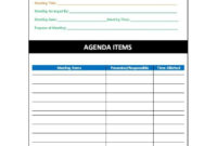 26+ Fun Meeting Agenda Template With Sample Agenda Template For Meeting