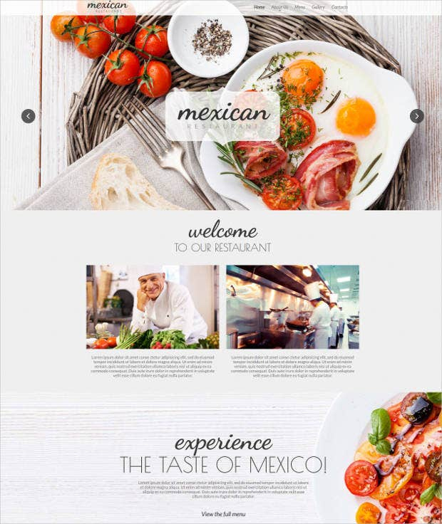 27+ Best Premium Restaurant Website Templates | Free With Free Website Menu Design Templates