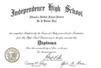29+ Free Printable High School Diploma Templates | Nurul Intended For College Graduation Certificate Template