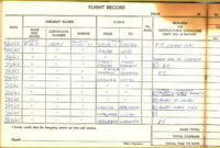 3 Flight Log Book Template | Fabtemplatez Regarding Aircraft Log Book Template