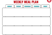 3 Meal Day Care Weekly Menu Template (Mon Fri) | Weekly For Blank Dinner Menu Template