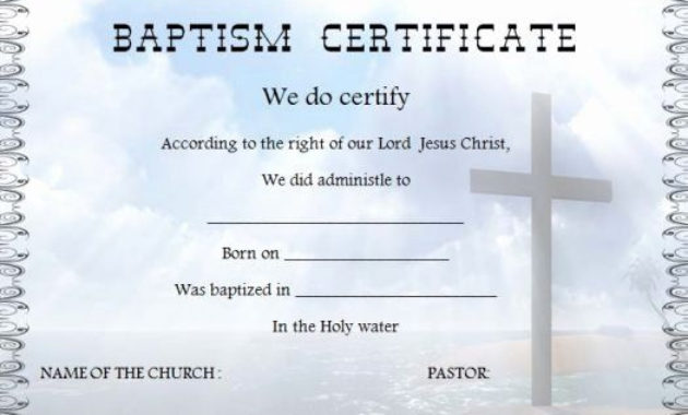 30 Free Printable Baptism Certificate In 2020 | Free Pertaining To New Baptism Certificate Template Word Free