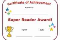 30 Free Printable Reading Certificates In 2020 | Reading Regarding Free Reading Achievement Certificate Templates