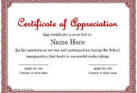 31 Free Certificate Of Appreciation Templates And Letters Regarding Free Template For Certificate Of Recognition