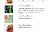 32 Free Simple Menu Templates For Restaurants, Cafes, And For Free Restaurant Menu Templates For Microsoft Word