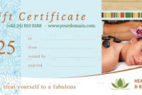 34+ Gift Certificate Template Free Download With Massage Gift Certificate Template Free Download