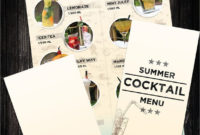 37+ Cocktail Menu Templates Free Sample, Example Format Intended For Cocktail Menu Template Word Free