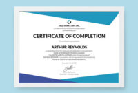 38+ Completion Certificate Examples Psd, Pdf, Word For Amazing Training Completion Certificate Template
