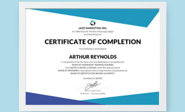 38+ Completion Certificate Examples Psd, Pdf, Word For Amazing Training Completion Certificate Template