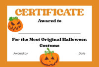 4 Best Free Printable Halloween Certificate Templates Inside Amazing Best Costume Certificate Printable Free 9 Awards