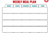 4 Meal Day Care Weekly Menu Template (Mon Fri) | Weekly Pertaining To Free School Lunch Menu Templates