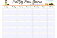 4+ Monthly Menu Templates Psd, Pages, Docs, Ai | Free Regarding Menu Schedule Template