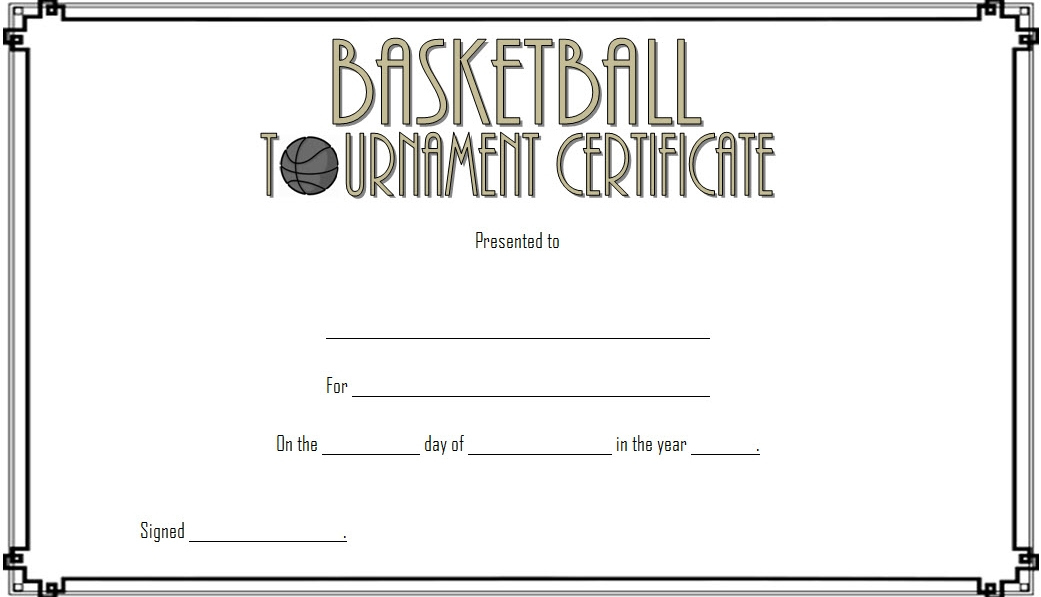 4 Sample Basketball Tournament Certificate Templates With Regard To Basketball Certificate Template Free 13 Designs