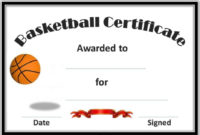 4 Sample Basketball Tournament Certificate Templates Within Amazing Basketball Certificate Template Free 13 Designs