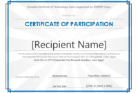 40+ Certificate Of Participation Templates Within Participation Certificate Templates Free Printable
