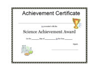 40 Great Certificate Of Achievement Templates (Free Inside Free Printable Certificate Of Achievement Template