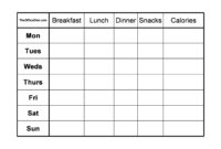 40 Simple Food Diary Templates & Food Log Examples In Daily Diet Log Template
