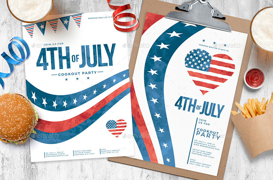 4Th Of July Flyer Templatesbrandpacks | Graphicriver Within 4Th Of July Menu Template