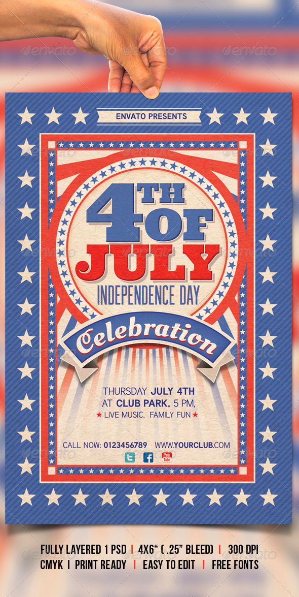 4Th Of Julycreativeartx | Graphicriver Pertaining To 4Th Of July Menu Template