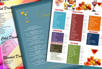 5+ Attractive Drink Menu Templates For Your Bar Business Pertaining To Cocktail Menu Template Word Free