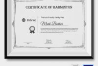5 Badminton Certificates Psd &amp;amp; Word Designs | Design Intended For Badminton Certificate Template