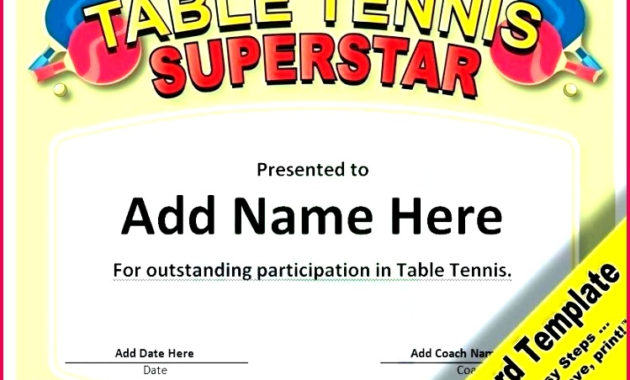 5 Free Tennis Gift Certificate Template 57457 | Fabtemplatez In Simple Printable Tennis Certificate Templates 20 Ideas