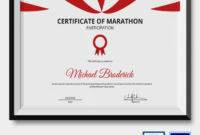 5+ Marathon Certificates Psd & Word Designs | Design With Regard To Editable Running Certificate