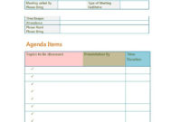 51 Effective Meeting Agenda Templates Free Template With Regard To Simple Agenda Template