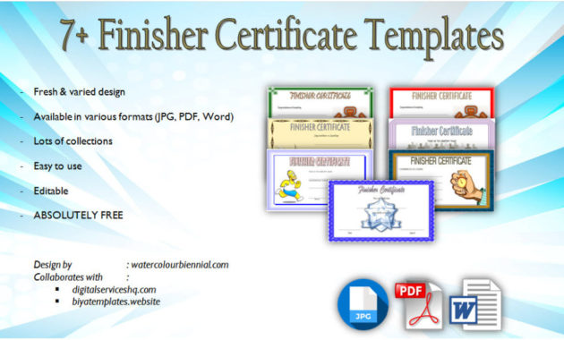 5K Race Certificate Templates Free [7+ Best Choices In 2019] Within Finisher Certificate Templates